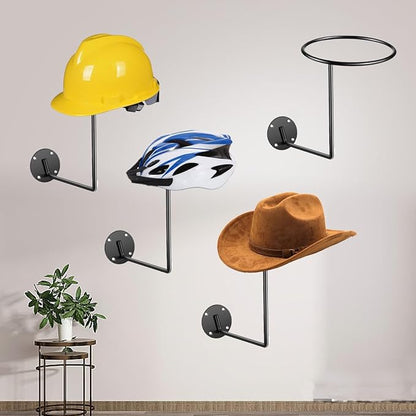 Cowboy Hat Rack for Wall 5 Pack Metal Hat Holder, Western Rustic Hat Hanger Wall Mounted Cowboy Hat Hooks Organizer Display R