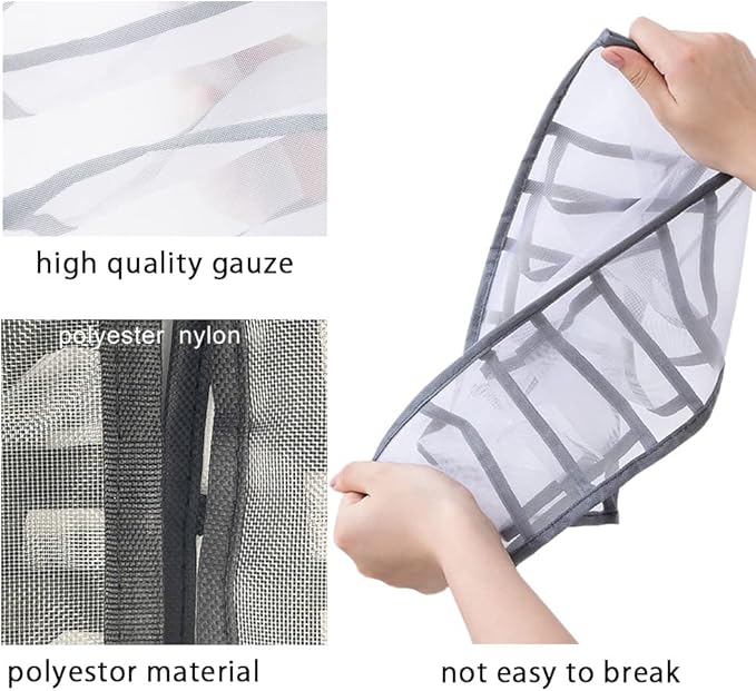 HSLFUAI Bra Organizer for Drawer, 2 Pack Bras Storage Organizer with Compartments, Drawer Organizer for Bras (Gray-6S-2PCS)