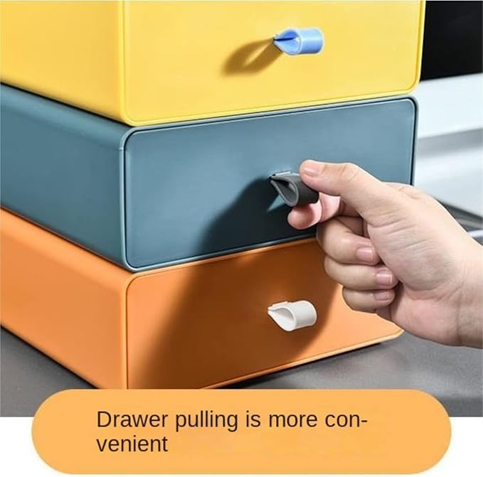 Skincare Organizers, Drawer Cosmetic Storage Box Dressing Table Desktop Versatile Sorting Box Makeup Organizer Counter(Orange