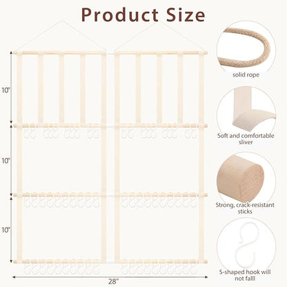 POVETIRE Headband Holder Hair Bows Organizer for Girls,Baby Headbands Hair Accessories Organizer Storage Wall Hanging Decor f