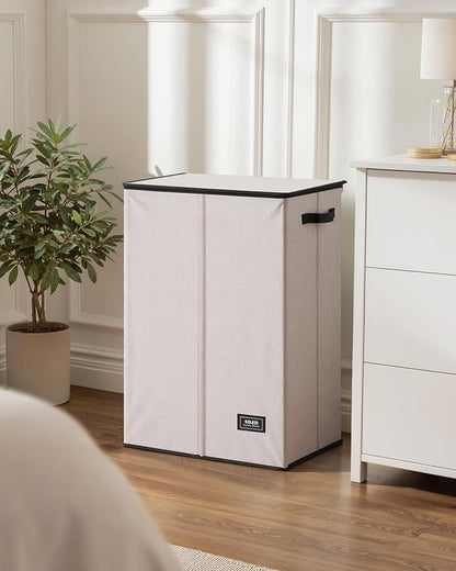 SOLEDI Laundry Hamper with Lid 130L Large & Tall Collapsible Laundry Basket, Clothes Hamper with Bag Removable Easy to Carry,