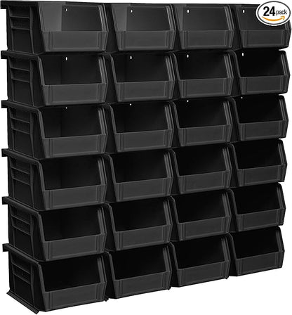 Akro-Mils 30210 AkroBins Plastic Storage Bins, Space-Saving Stackable Bins for Garage, Pantry, Craft Organization, 5" x 4" x 