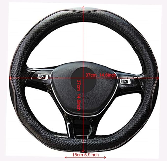 Mayco Bell Flat Bottom Steering Wheel Cover Anti-Slip,Safety,Soft,Breathable,Durable,Full Surround,Comfortable Grip Microfibe