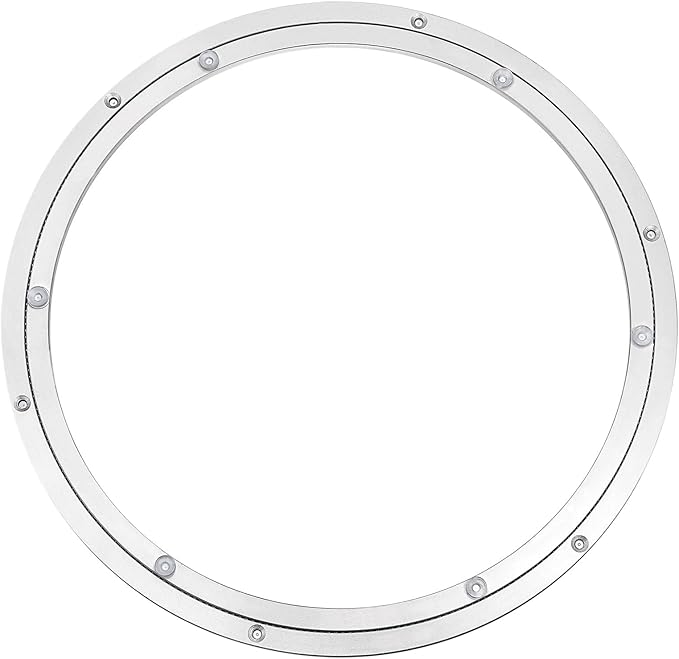 MECCANIXITY Aluminum Lazy Susan 20 Inch Turntable Ring Large Bearing Metal Rotating Turntable Bearings Swivel Plate Hardware 