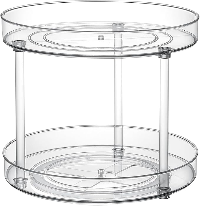 Clear Lazy Susan Organizer, Rotating Kitchen Pantry Organization and Storage, Medicine Cabinet Organizer, Lazy Susan Turntabl