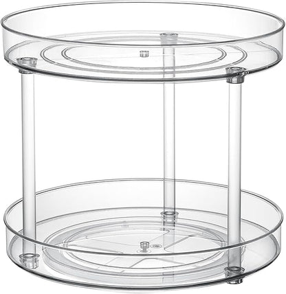 Clear Lazy Susan Organizer, Rotating Kitchen Pantry Organization and Storage, Medicine Cabinet Organizer, Lazy Susan Turntabl