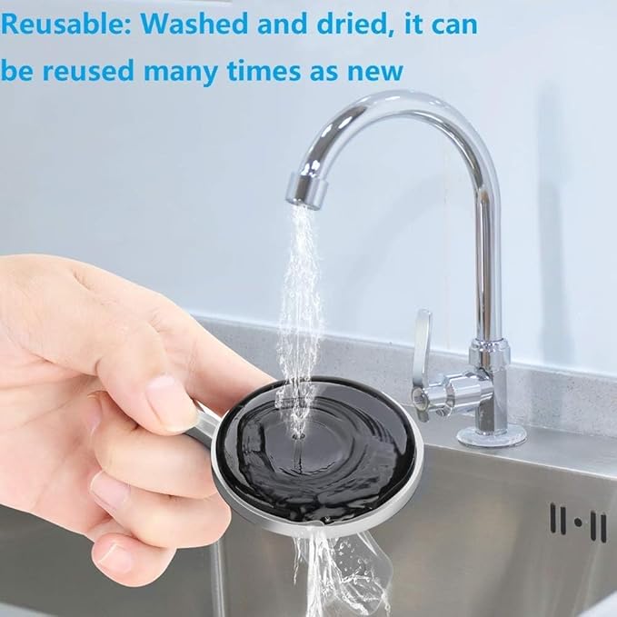 TESOT Suction Cup Shower Shelf, Shower Caddy Soap Dish with Hooks for Sponge, Rust Proof 304 Stainless Steel, Silver