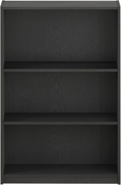 Furinno Jaya Book Shelf, 3-Tier Bookshelf, Standing Bookcase with Adjustable Shelves, 9.5 x 24.5 x 40.3, for Living Room, Bed