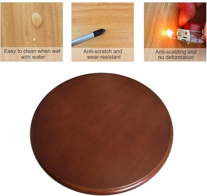 Wooden Dining Table Turntable, 31.5" Round Lazy Susan Turntable Silent Smooth, Easy to Clean for Dining Table Kitchen (80cm/3
