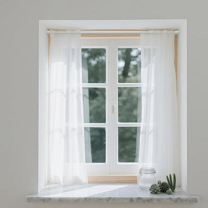 Goowin Tension Curtain Rod 22 to 36 Inch, 5/8" Diameter No Drilling Small Tension Rod, Expandable Spring Loaded Curtain Rods,