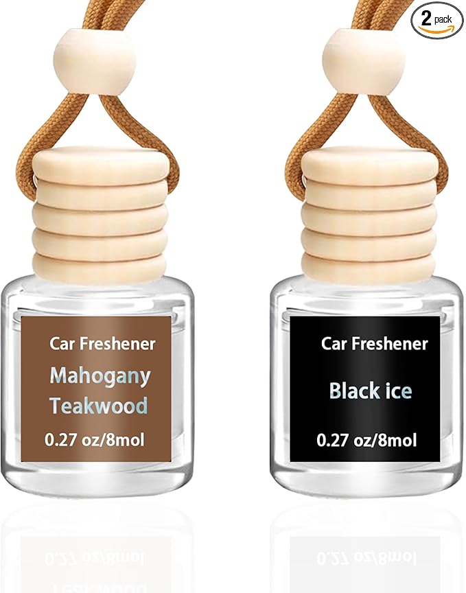 2Pack Air Freshener Diffuser, Hanging Air Fragrance Essential Oil Diffuser, Car Scents Accessories Cute Car Interior Decor,Ro