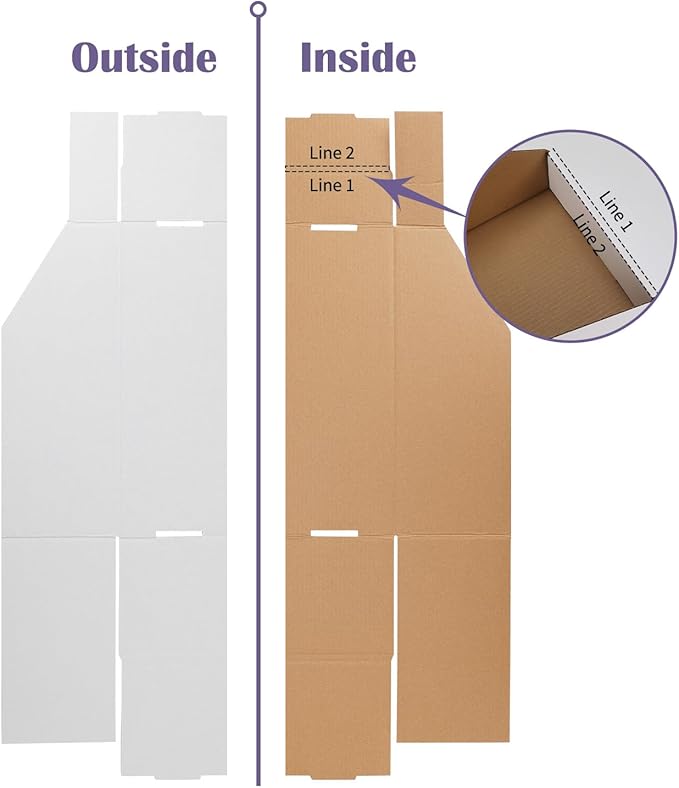 EXYGLO Cardboard Boxes, Pack of 35 Corrugated Storage Bins 12x8x4.5 inch Pantry Organizer Bins for Shelves Garage Office Orga