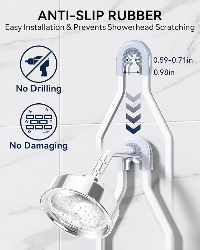 YASONIC Shower Caddy Hanging, Never Rust Shower Organizer Hanging, Aluminum Shower Racks for Inside Shower with Hooks for Raz