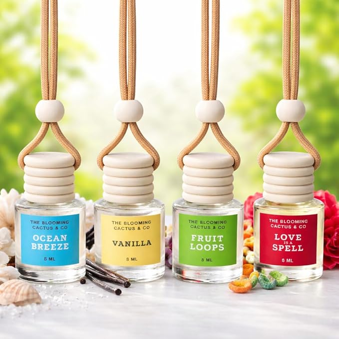 4 Pack Air fresheners | Long lasting car air fresheners, Hand-made in USA | Small room diffuser | Small Business Woman Owned.