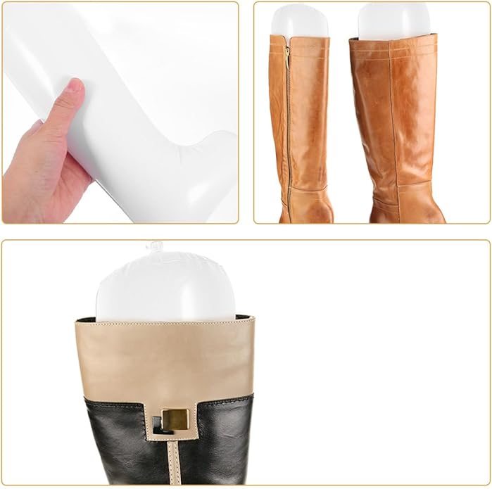 ARTIBETTER Inflatable Boot Shapers and Tall Boot Inserts Thick Pvc Material 32cm Mid-calf Height 5 Pairs and Storage