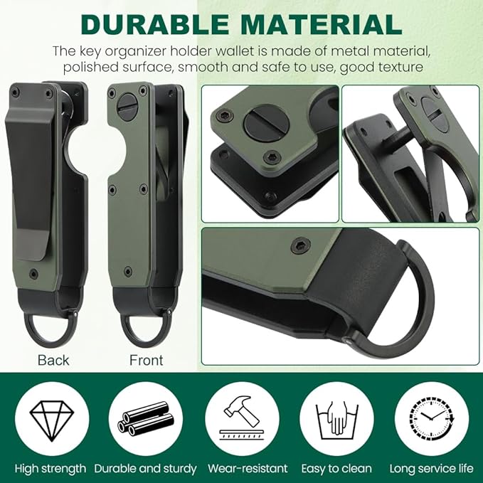 Key Organizer, Chain Holder Organizer, Minimalist Holder for keychain Secures 1-5 Keys