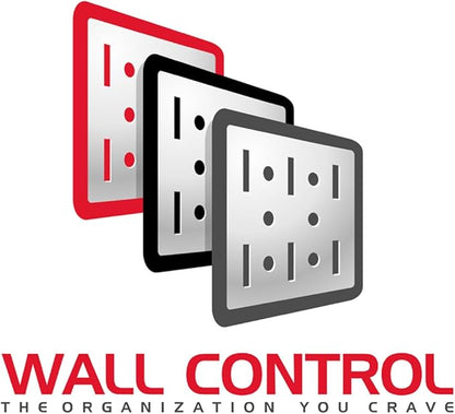 Wall Control Power Tool Storage Organizer Kit Cordless Drill Holder Charging Station Rack 16” x 32” Metal Pegboard Organizati