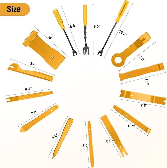 GOOACC 238Pcs Trim Removal Tool, Auto Push Pin Bumper Retainer Clip Set Fastener Terminal Remover Tool Adhesive Cable Clips K