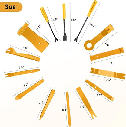 GOOACC 238Pcs Trim Removal Tool, Auto Push Pin Bumper Retainer Clip Set Fastener Terminal Remover Tool Adhesive Cable Clips K