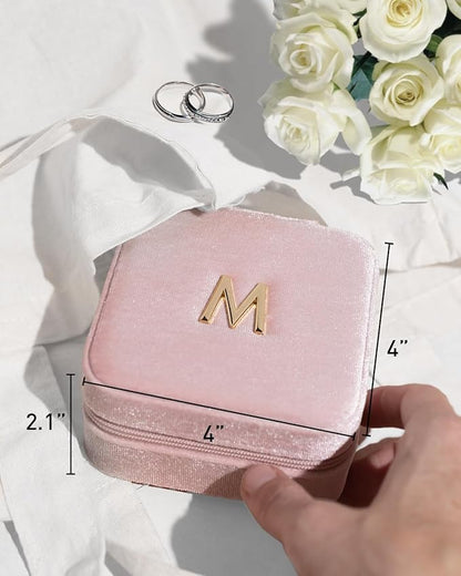 Vlando Preppy Stuff for Teen Girls, Girls Jewelry Box, Teen Girl Chid Gifts Trendy Stuff, Monogrammed Gifts Travel Jewelry Ca