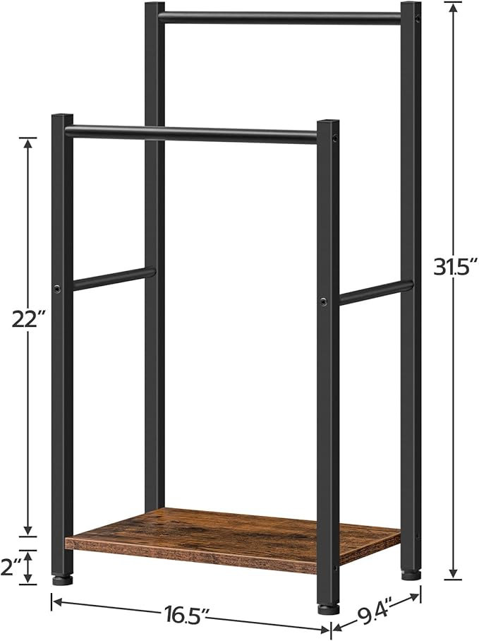 HOOBRO Blanket Ladder for Living Room and Bedroom, Standing Towel Rack, Decorative Ladder Shelf, Wall Leaning Farmhouse Blank