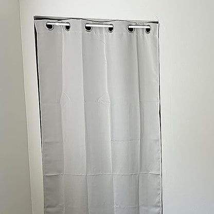 2Pcs Spring Tension Curtain Rod, Adjustable Curtain Rods 28-48 inch, Spring Loaded Curtain Rods No Drilling Extension Rod, (W