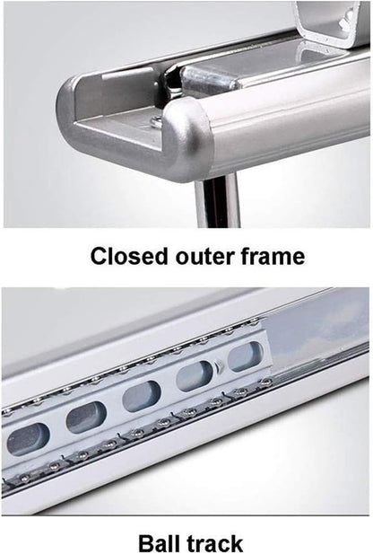 Heavy Duty Hanger Closet Clothes Rail,Extendable Coat Hanger with Sliding Rail,Organizer Rack for Wardrobe -9.7in,12.1in,14in