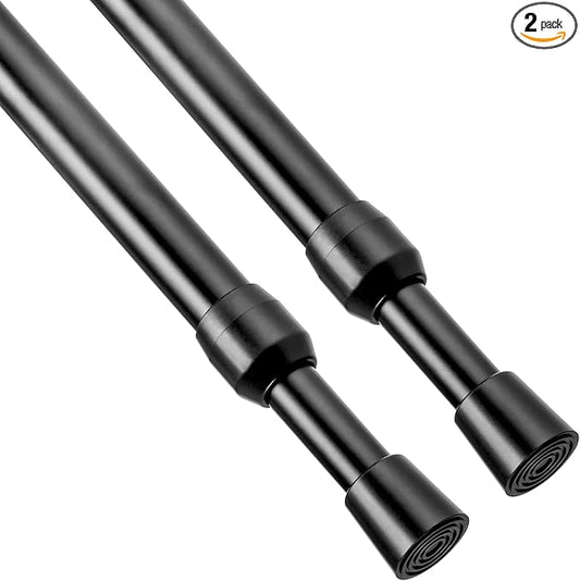Goowin Tension Curtain Rod 28 to 48 Inch, 5/8" Diameter No Drilling Small Rod, Expandable Spring Loaded Curtain Rods, Tension