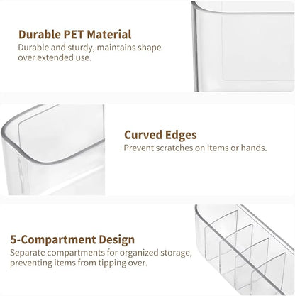 PAVSTINE 2 Pack Adhesive Medicine Cabinet Organizer, Clear Wall Mounted Makeup Storage Shelves for Bathroom Vanity, No Drilli