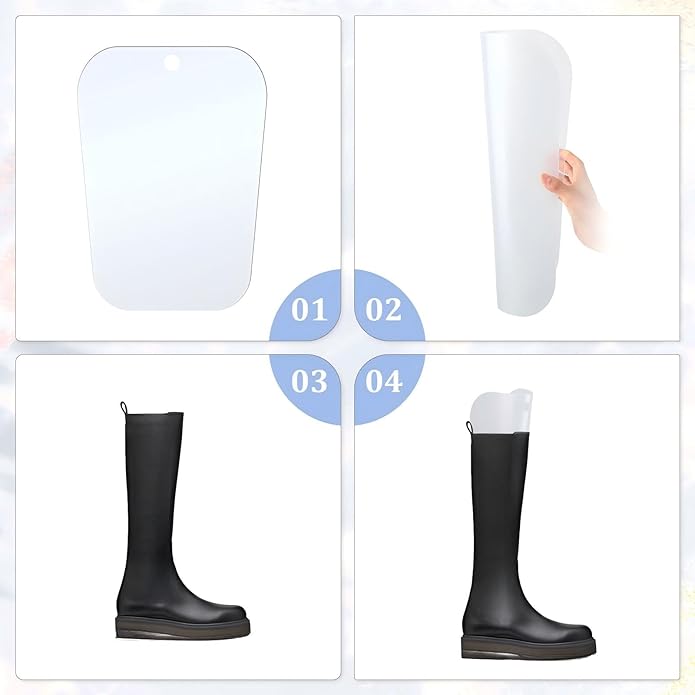 16 Pieces (8 Pairs) Boot Shaper Form Inserts Boots Tall Support to Keep Shape Holders for Women Men