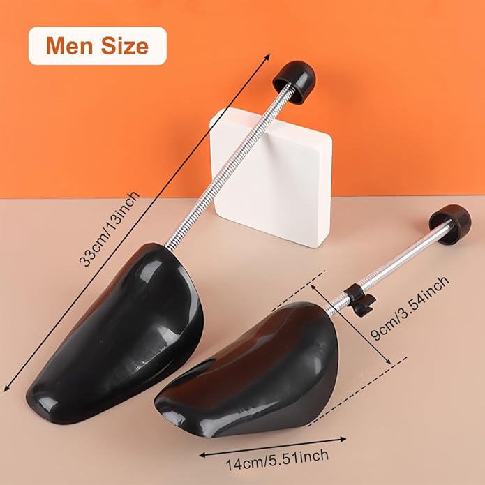 UPSTORE 4 Pairs Black Mens Plastic Adjustable Adult Shoe Tree Stretcher Boots Holder Shaper Support Practical Portable Shoe S