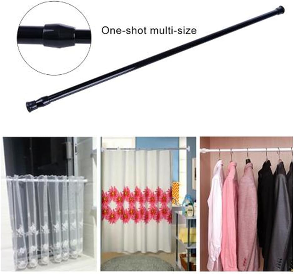 Tension Rods 28 to 48 Inches 8 Pack,Tension Curtain Rod,Spring Tension Rods,Adjustable Extension Spring Rods Closet Rod for W
