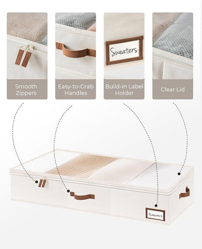 StorageWorks Large Under Bed Storage Containers, Under Bed Storage with Wheels