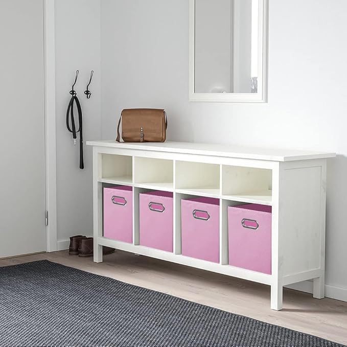 ShellKingdom Storage Bins, Foldable Fabric Storage Cubes And Cloth Storage Organizer Drawer with Metal Handle For Closet And 