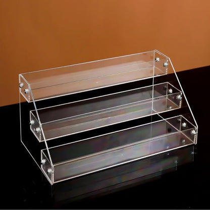 Medicine Organizer 3-Tier Pill Bottles Holder Rack Acrylic Display Sealed Vials Organizer for Medicine Bottles Oval Pharmacy 