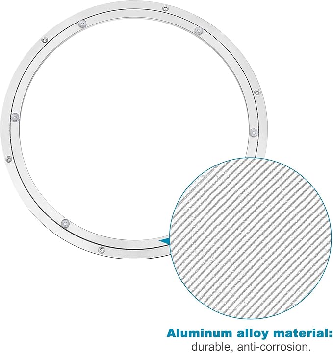 MECCANIXITY Aluminum Lazy Susan 20 Inch Turntable Ring Large Bearing Metal Rotating Turntable Bearings Swivel Plate Hardware 