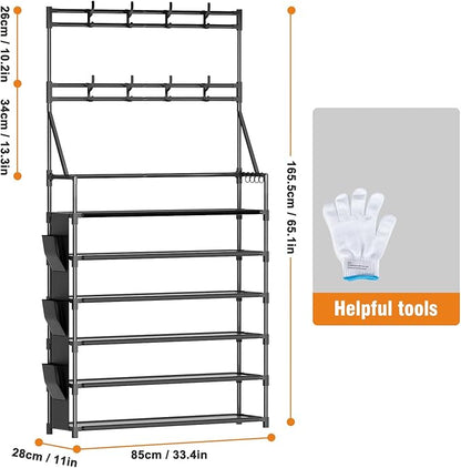 OYREL Shoe Rack 6 Tier Shoes Organizer 24-30 Pairs Shoe Racks for Closet Front Door Entrance Large Capacity Space Saving Shoe