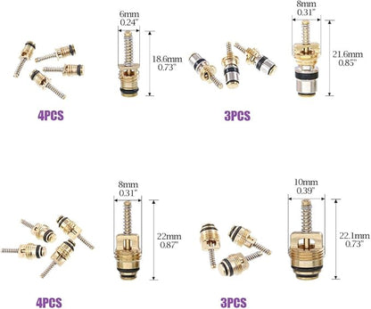 Swpeet 41Pcs R12 / R134a AC Master Valve Core Repair Kit, Including Assortment R12 R134a Valve Core Refrigeration Tire Stem w