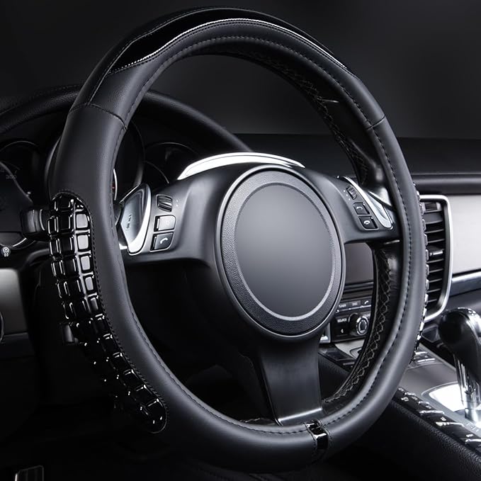 Flying Banner car Steering Wheel Cover Gel Massage Velvet Cool Warm Universal Size 15 inches SUV Truck Anti Slip Odorless Sum