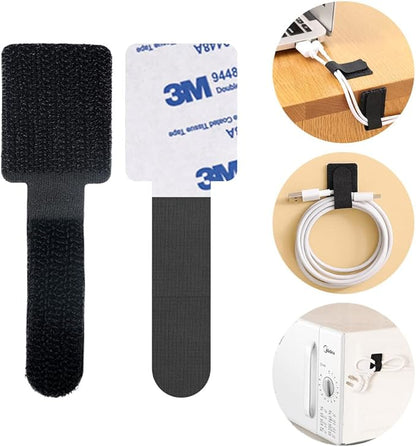 319pcs Cable Management Organizer Kit, Desk Cord Organizer, 98 Adhesive Cable Clips Holder, 17 Reusable Cable Strap, 4 Cable Sleeve Split, and 200 Nylon Cable Zip Ties (White)