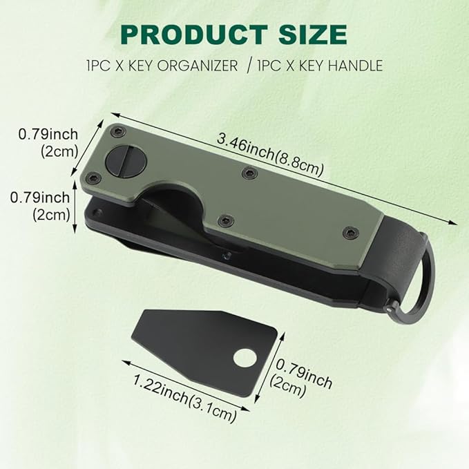 Key Organizer, Chain Holder Organizer, Minimalist Holder for keychain Secures 1-5 Keys