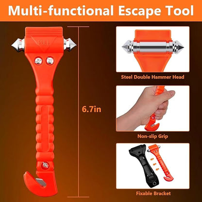 BFXM Car Window Breaker Hammer and Seat Belt Cutter 2-in-1, Emergency Escape Tool, Safety Glass Breaker, Automotive Safety Es