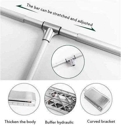 Heavy duty hanger Down Pull Wardrobe Rail Adjustable Clothes Rail Extendable Wardrobe Rail Closet and Wardrobe,Load Capacity 
