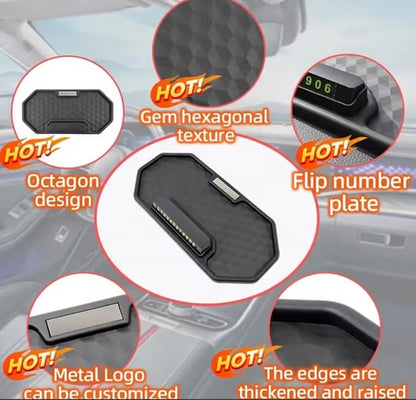 Yourkarts Anti-Slip Car Dashboard Mat for Phone, Universal Non-Slip Sticky Rubber Pad, Superior Anti-Slip Technology (Octagon