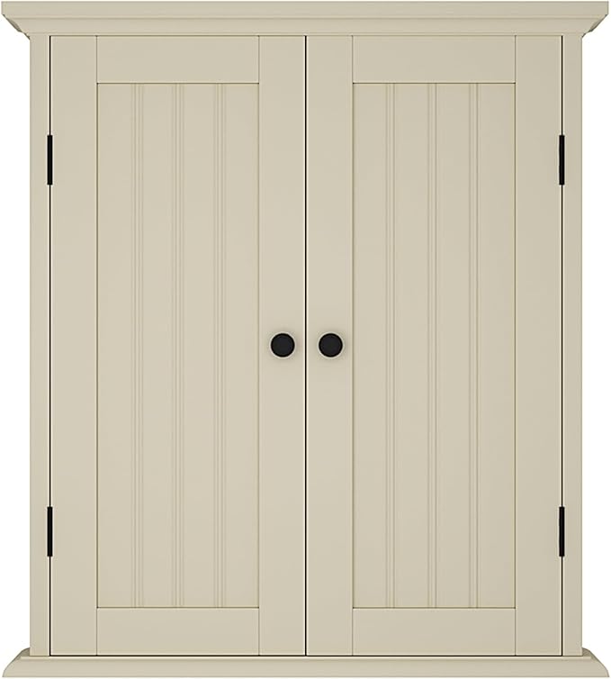 ChooChoo Bathroom Wall Cabinet, Over The Toilet Space Saver Storage Cabinet, Medicine Cabinet with 2 Door and Adjustable Shel
