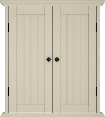 ChooChoo Bathroom Wall Cabinet, Over The Toilet Space Saver Storage Cabinet, Medicine Cabinet with 2 Door and Adjustable Shel