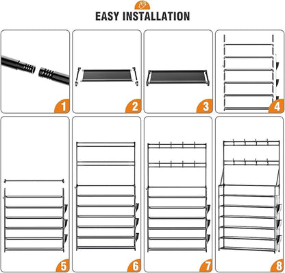OYREL Shoe Rack 6 Tier Shoes Organizer 24-30 Pairs Shoe Racks for Closet Front Door Entrance Large Capacity Space Saving Shoe