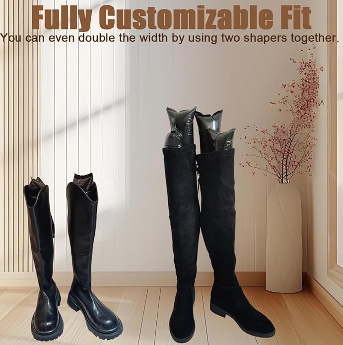 Boot Shaper Inserts, Inflatable Travel Boot Trees Stands,Multiple Size Options to Hold Upright,Portable Form Holders