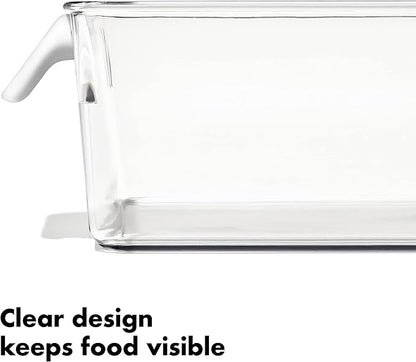 OXO Good Grips Fridge Organization Bin 5 in x 10 in - for Berry Bins, Yogurt Cups and More