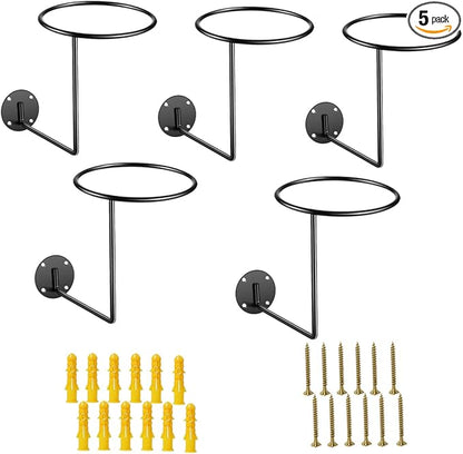 Cowboy Hat Rack for Wall 5 Pack Metal Hat Holder, Western Rustic Hat Hanger Wall Mounted Cowboy Hat Hooks Organizer Display R